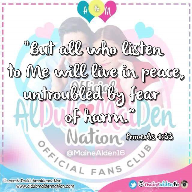 MaineAlden16's tweet photo. The voice of the Lord is my comfort.<3 Good morning all! @aldenrichards02 @mainedcm @EatBulaga #ALDUBPredictions https://t.co/ogKrv5Nko0