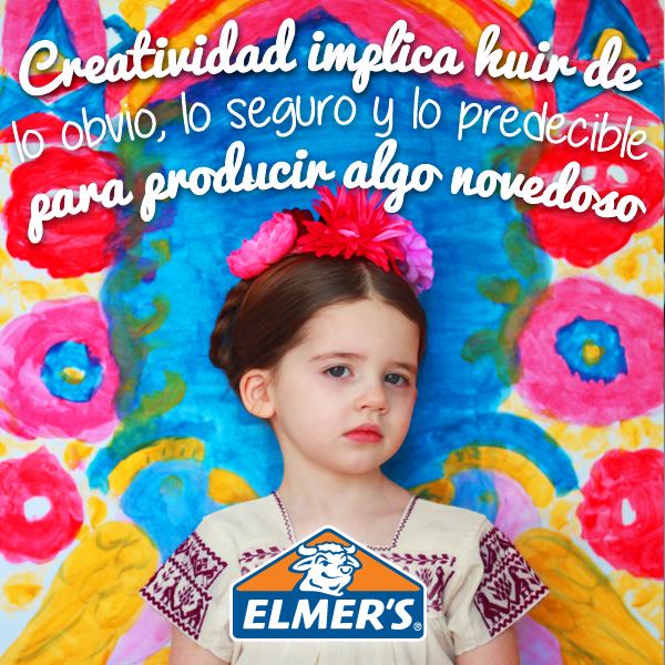 ElmersMexico's tweet photo. "Creatividad implica huir de lo obvio, lo seguro y lo predecible para producir algo novedoso" #FraseElmers https://t.co/aOUvd54ERx