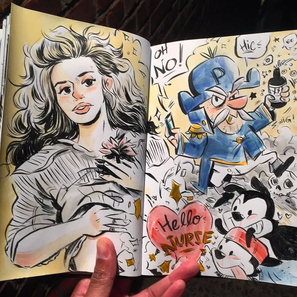 loubot's tweet photo. Just had the most delicious Thai style hainanese chicken! 😛 #illustration #inktober #sketch #sketchbook #captaincru… https://t.co/chLgneBgGV