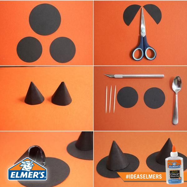 ElmersMexico's tweet photo. Siguiendo los pasos puedes crear un increíble sombrero para brujita. ¡Sigue los pasos! #DIY #Halloween https://t.co/ANqSIGbamp