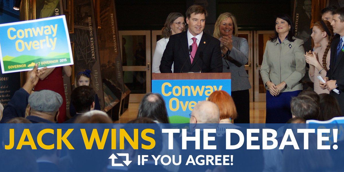 AGJackConway's tweet photo. Jack proved again tonight he's the clear choice to lead KY. RETWEET if you agree! #kygov #kypolitics https://t.co/A1WKEmSvBc