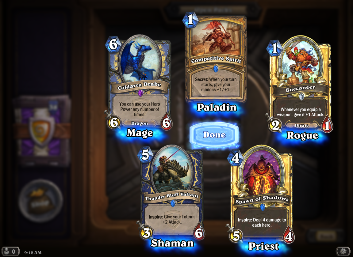 Samarriott's tweet photo. @TheMoosie @PlayHearthstone this was the best pack i found but didnt have legendary :( https://t.co/fvd4VUXOCv