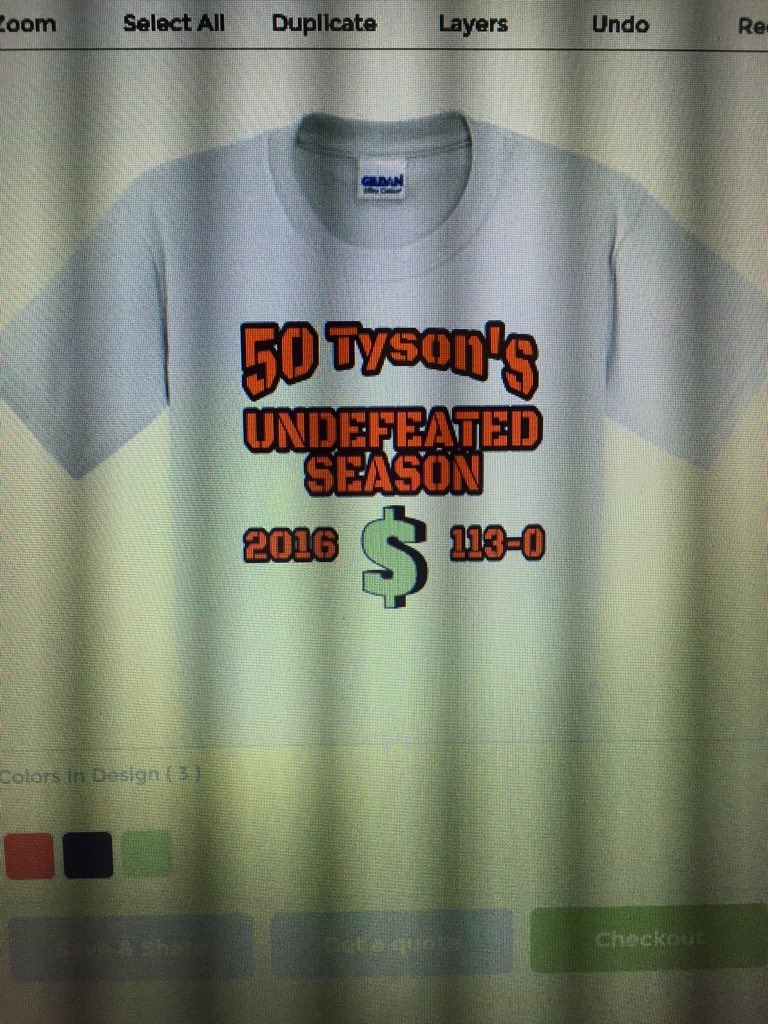 PLSHunters's tweet photo. 2016 shirts for the 50 Tysons, if you would like one DM us https://t.co/NQpXvQkLOD