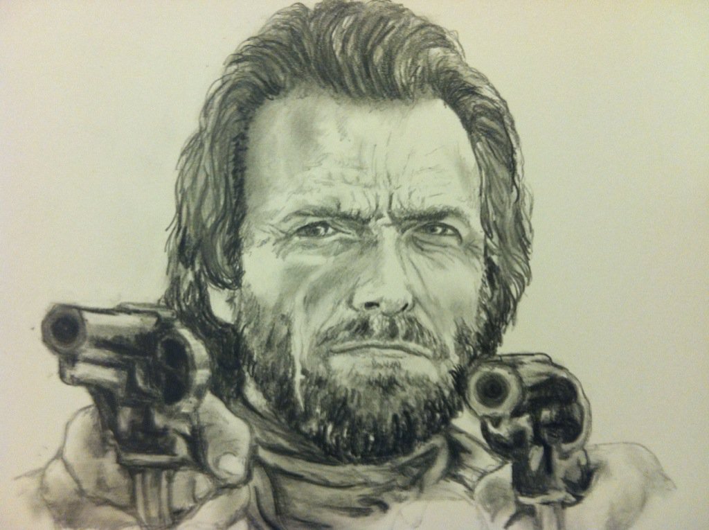 KunkleCom's tweet photo. @choptopmoseley Hey Moseley..  You gonna pull those pistols or whistle Dixie? #clinteastwood #joseywales https://t.co/afl9bdA39n