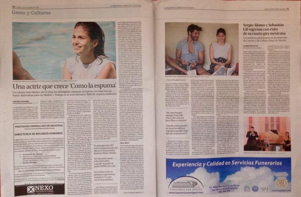 CFSaraSalamoo's tweet photo. Entrevista de @SaraSalamo para provincia! Cada vez eres mas grande! Orgullosa! https://t.co/evZY9k87ic