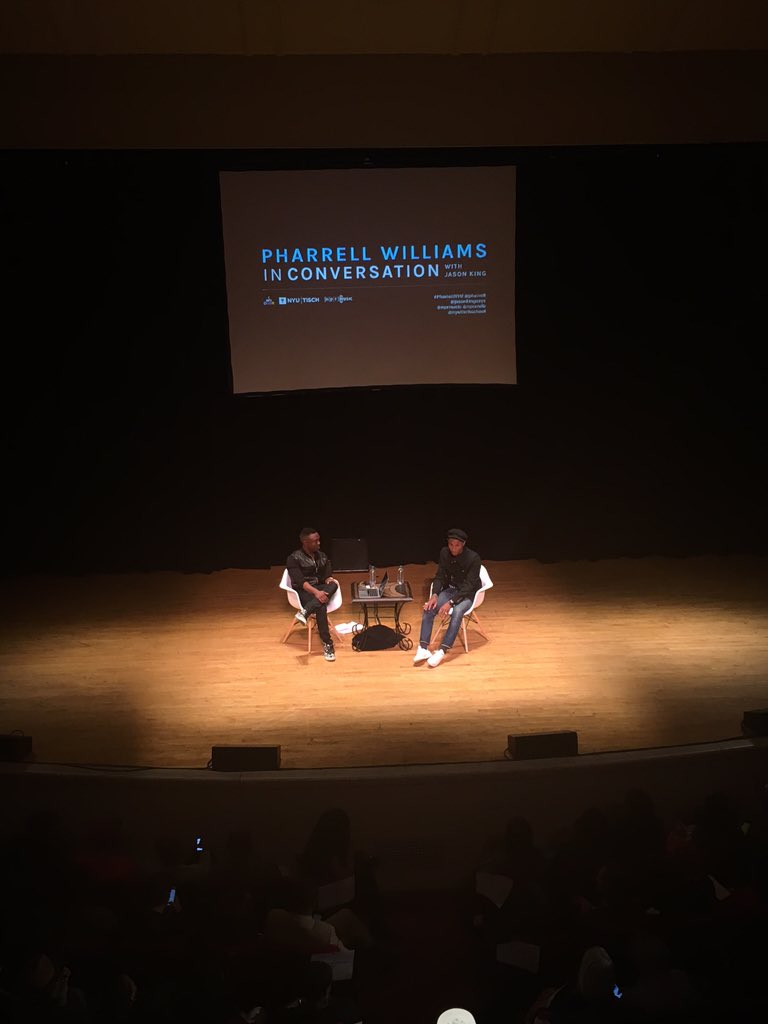 NYUTischSchool's tweet photo. "Celebrate your difference," @Pharrell #PharrellNYU #PharrellxNPR #nyutisch
#celebrateandcreate https://t.co/MO9fz3saQL