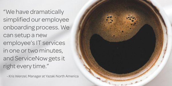 BmBancroft's tweet photo. This will put a smile on your face. #Onboarding in 2 minutes. #HRTechConf https://t.co/MtZschPJot #servicenow https://t.co/In00tETkpN