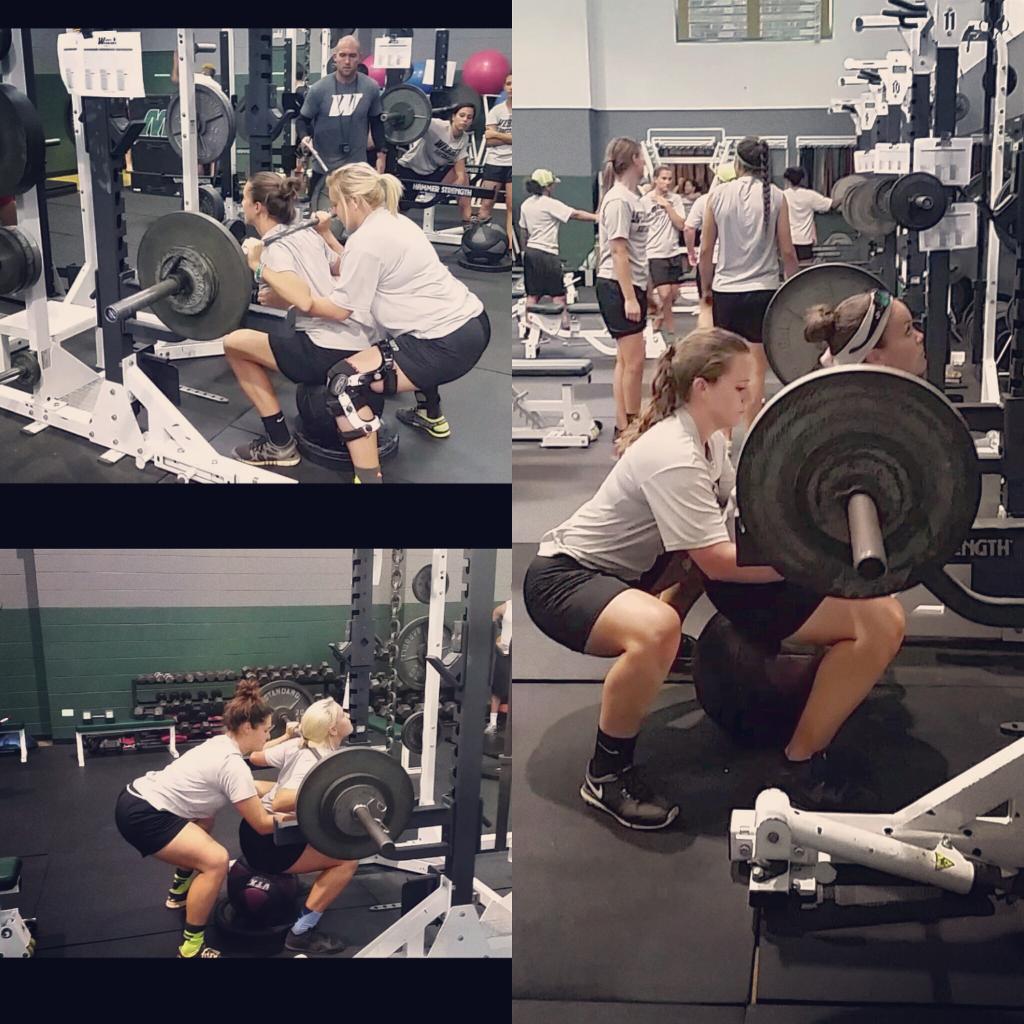 WebberStrength's tweet photo. Day 1 of Softball Testing is in the books. They KILLED their 3-5 rep max squat test! #WebberSoftball #NeverOutworked https://t.co/K7VE1P4e5l
