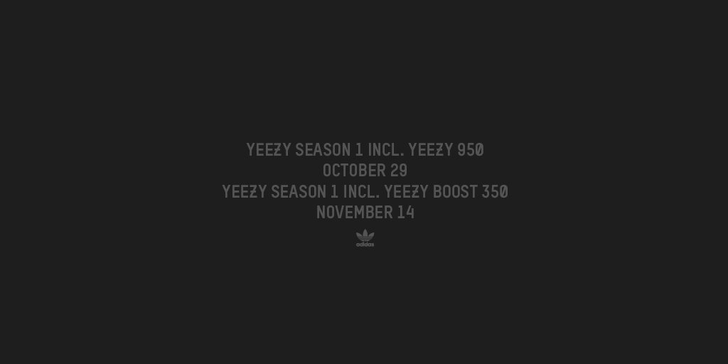 adiOriginalsJP's tweet photo. #YEEZYSEASON 1は、10月29日にアパレルとYEEZY 950のフットウエアを発売開始。続いて、11月14日に#YEEZYBOOST 350を発売開始。

#adidasOriginals https://t.co/s0j7hF1QNV