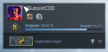 SubsistNL's tweet photo. Got ranked to LE #CSGRIND https://t.co/RDIFdZ8Qfu