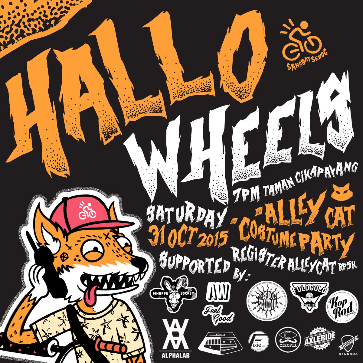Hallowheels // 31 Oktober 2015 // at Taman Cikapayang Bandung // Win best prize for the winner and best costume