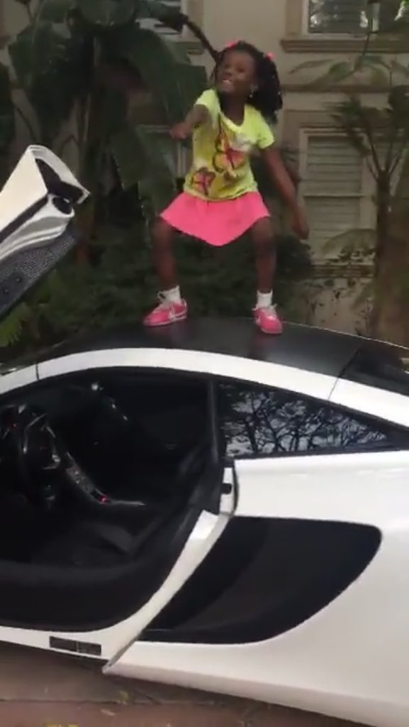 But LOL at schoolboy q\s daughter whipping and nae nae on his new ride he got today. happy bday u da man 