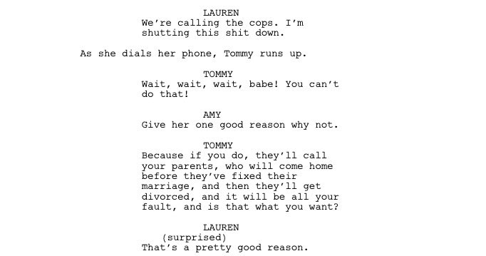 FakingItWriters's tweet photo. Good point Tommy! #FakingIt #Scriptshots https://t.co/4VGXRN2n0k