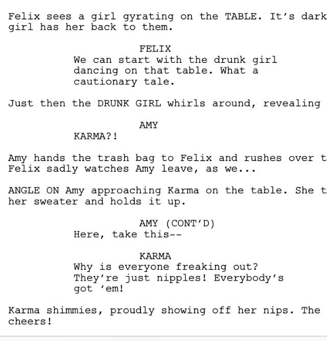 FakingItWriters's tweet photo. My how Karma's changed since the pilot!! #FakingIt #Scriptshots https://t.co/ptwMOEhweq