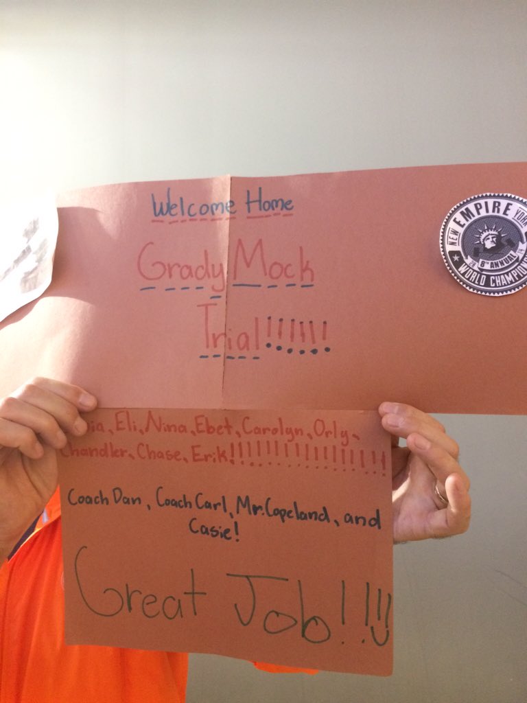 GradyMockTrial's tweet photo. Our wonderful welcoming committee back to Atlanta!! https://t.co/2dVJWaqV71