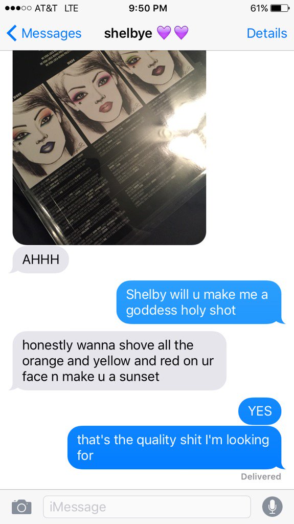 playingcasper's tweet photo. Shelby is where u go for all ur makeup needs #sunsetgoddess https://t.co/fzoZQETfT9