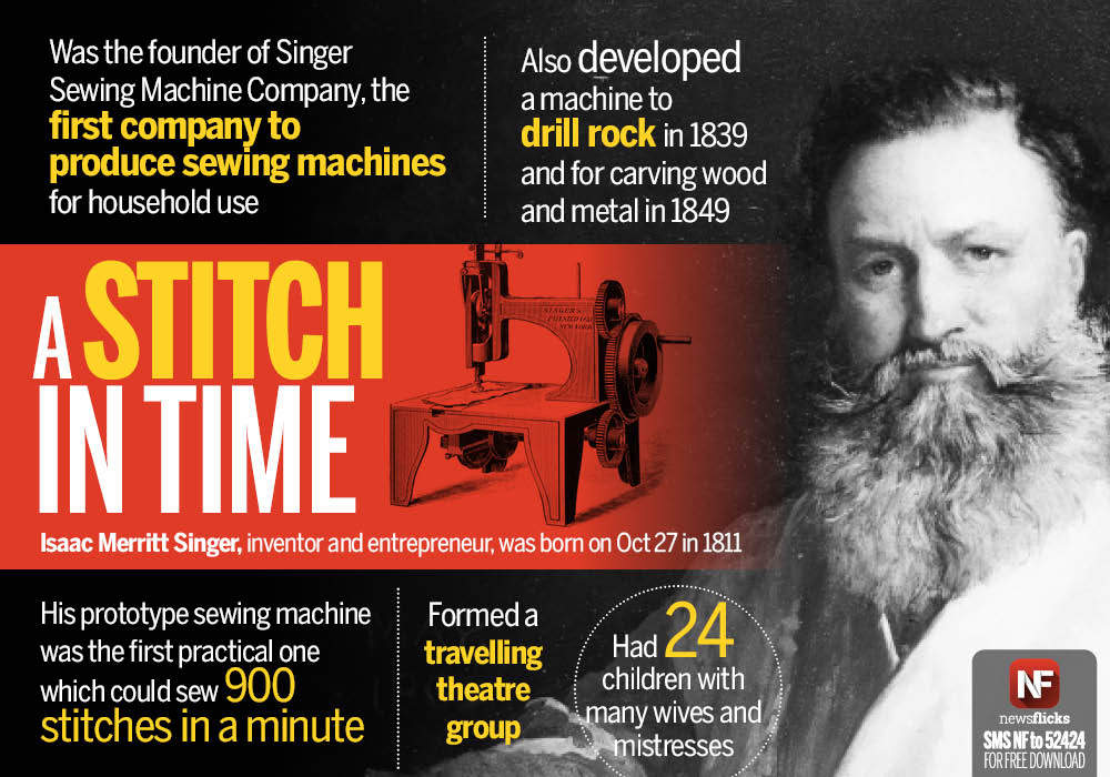 prathod2008's tweet photo. @newsflicks The man who taught us to sew & brought the #sewingmachine to our household #IsaacMerrittSinger https://t.co/NOu0oN1nJQ