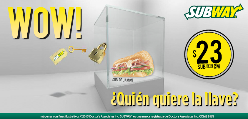 subwaymexico's tweet photo. Nosotros tenemos la llave ¿Quién la quiere? 🔑 https://t.co/UJqEZd4DYc