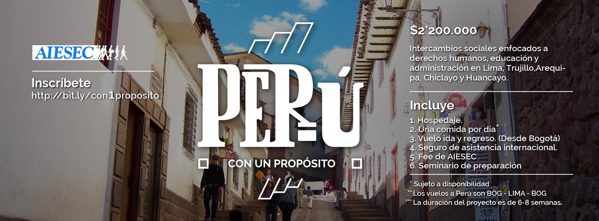 jaimicor18's tweet photo. Viaja a #Peru con #AIESEC. Se el cambio que quieres ver en #ElMundoConUnProposito más info x INBOX / @albertNEF https://t.co/lL0YOe3DOz