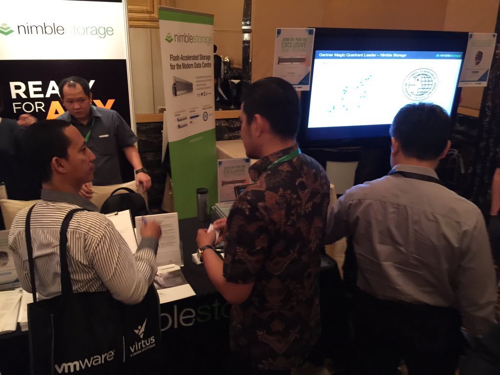 sathishece's tweet photo. #NimbleStorage transforming datacenter with #AdaptiveFlash #vForumID https://t.co/xzxIdAxdm8