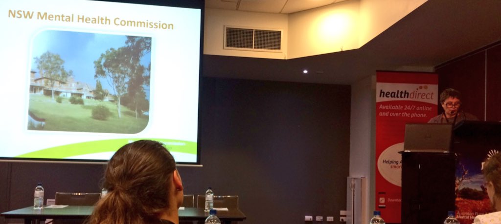 JenKRoberts's tweet photo. @MHCNSW #RuralMH presentation on #SuicidePrevention by #DebHowe #LivingWell #livedexperience https://t.co/TJFcOwZu1H