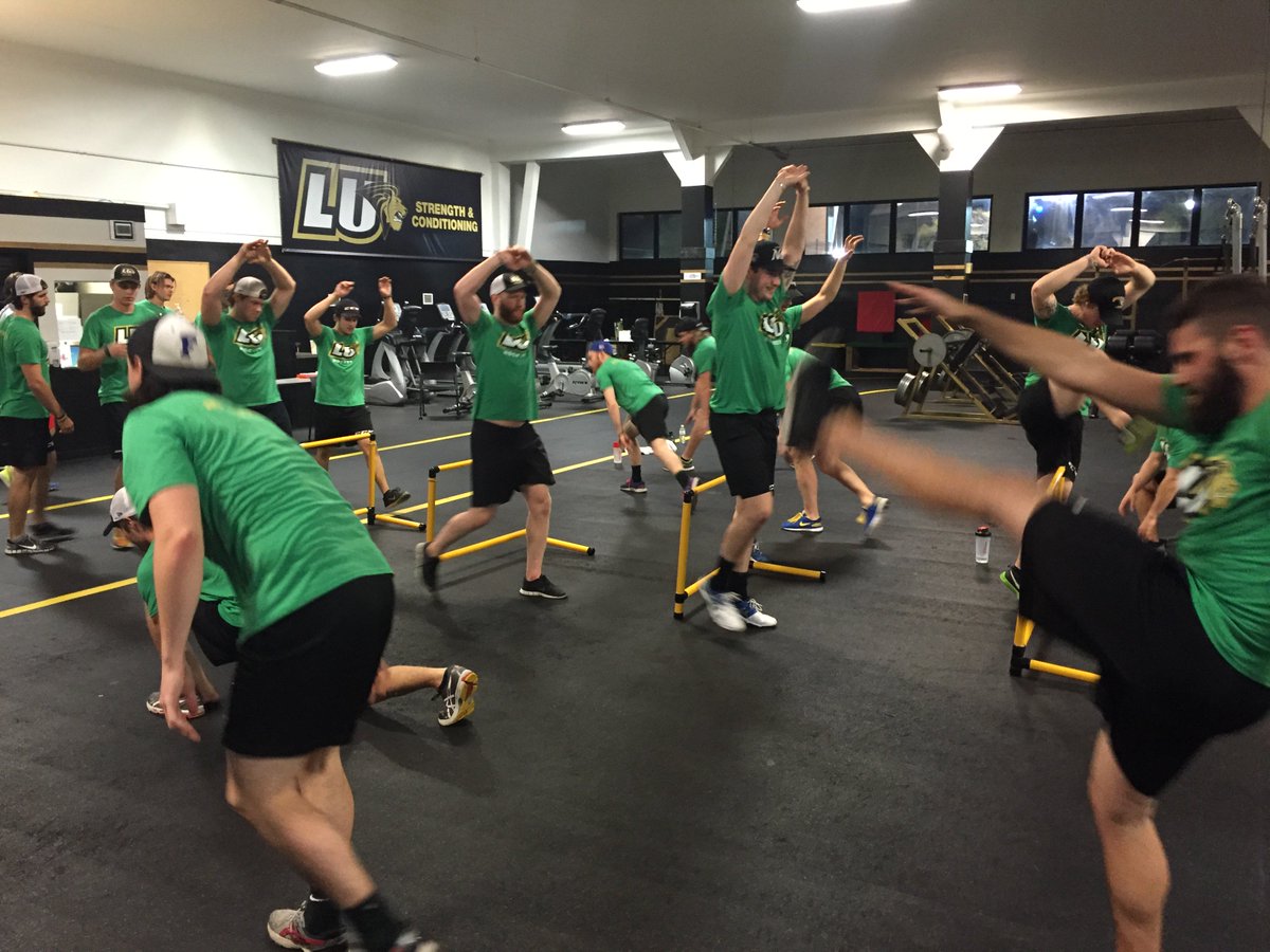 LUHockey_ACHA's tweet photo. Boys hard at work with S&C coach @R_campbell_90.
#Relentless #EverydayCommitment #LionPride https://t.co/W6WUBpEox3