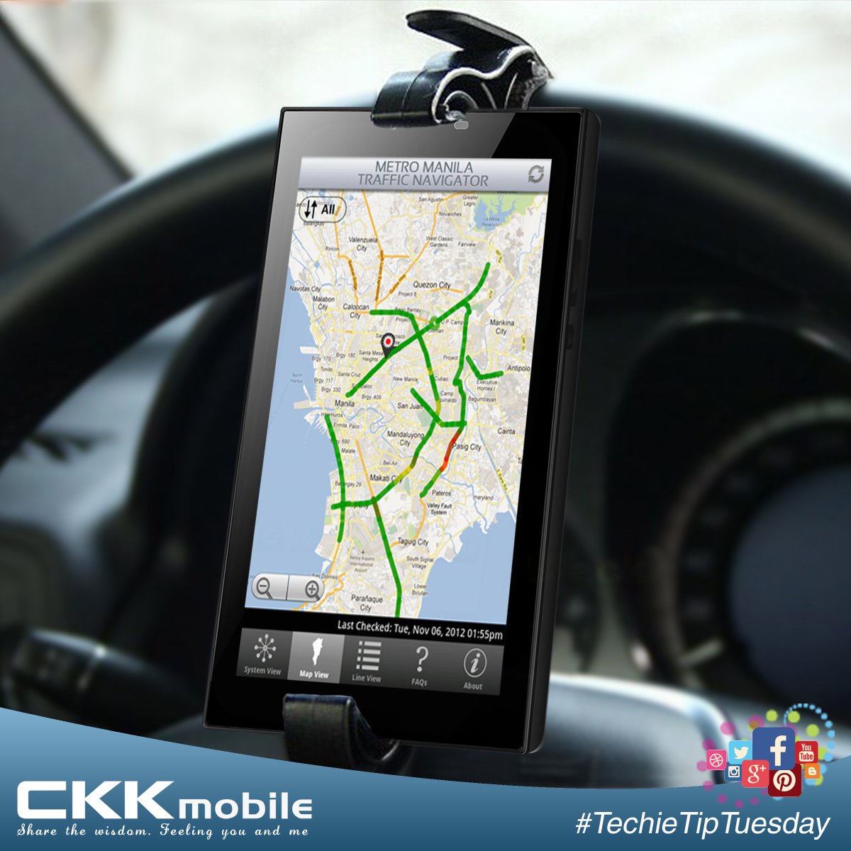 CkkMobile's tweet photo. Hard traffic on the road. Download this traffic guide app available at your smartphone. #Waze #TechieTipTuesday https://t.co/pjajflZDUR