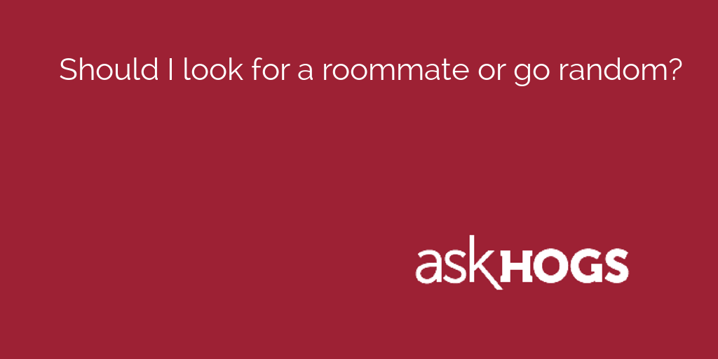 AskHogs's tweet image. Should I look for a roommate or go random?

See what students suggest: asku.co/AskHogs/questi…