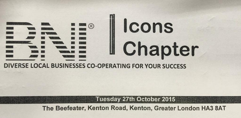 BNI_IconsHarrow's tweet image. Great meeting today with 48 #referrals, 8 #visitors &amp;amp; £7203 business thanked for. Can you handle more business? #BNI