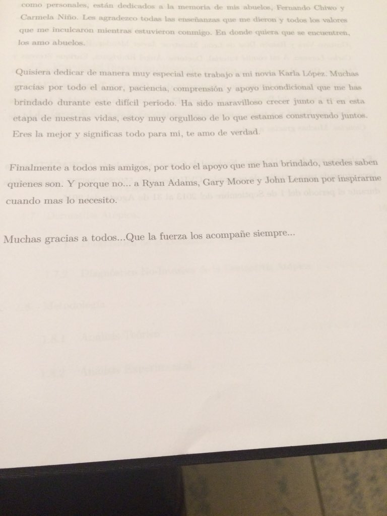 KarlaLoop's tweet photo. Special words for @TheRyanAdams in my boyfriend master thesis "for inspire me when I need it more" @SebastianCGz 👏🏻🎓 https://t.co/YbpGwlENks