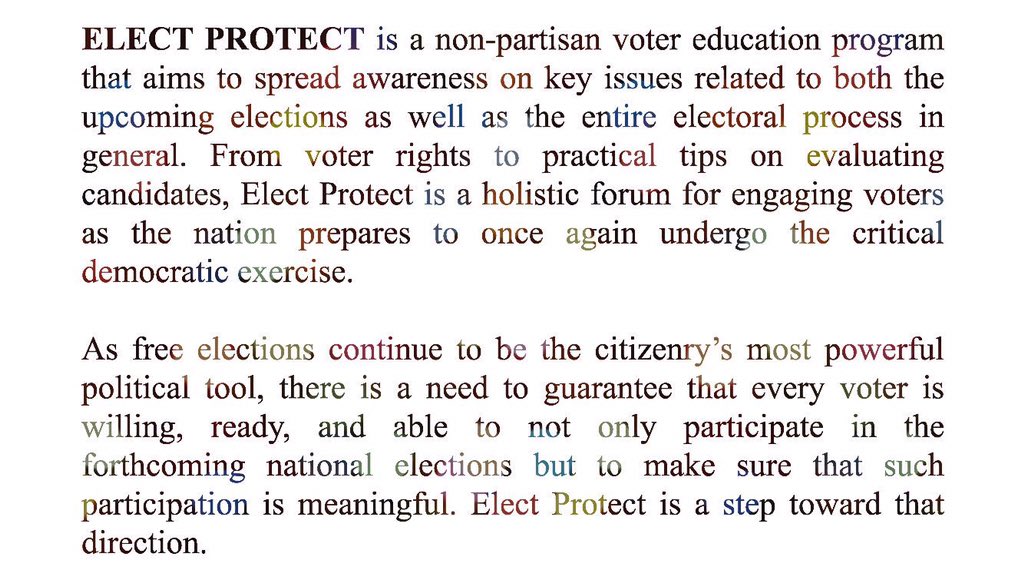 DemWatchPH's tweet photo. what is #ELECTPROTECT? 🇵🇭 https://t.co/RmC5RNvjuI