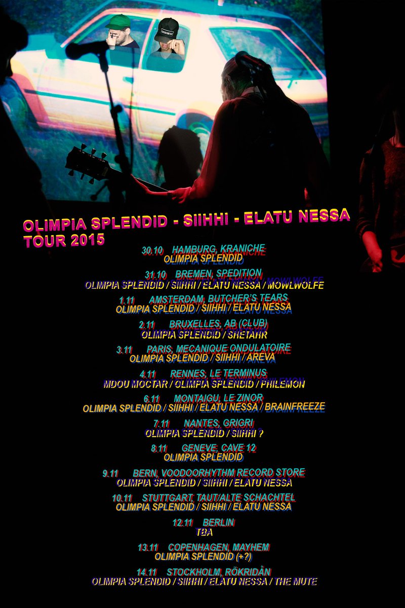 samulitanner's tweet photo. tomorrow starts the tour !
OLIMPIA SPLENDID, SIIHHI and ELATU NESSA. tour dates here: https://t.co/JEUigu0OGG
