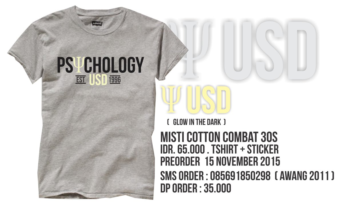 Tshirtnya <a href="/BEMFpsiUSD/">BEMF psikologi USD</a> <a href="/sekrepsiusd/">Sekretariat Psi USD</a> @PsynemaRangers  <a href="/Psychofest_USD/">#PSYCHOFEST2018</a>  <a href="/kpupsychology14/">KPU PSIKOLOGI 2014</a>  <a href="/PPKM2LiveIn2013/">Live In Psikologi</a>  <a href="/AKSI_2015/">AKSI 2015</a>