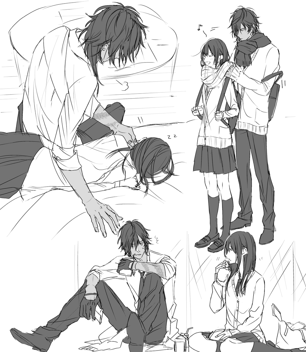 @tkhime_TL くりさにバージョンも描いた。(学パロ 