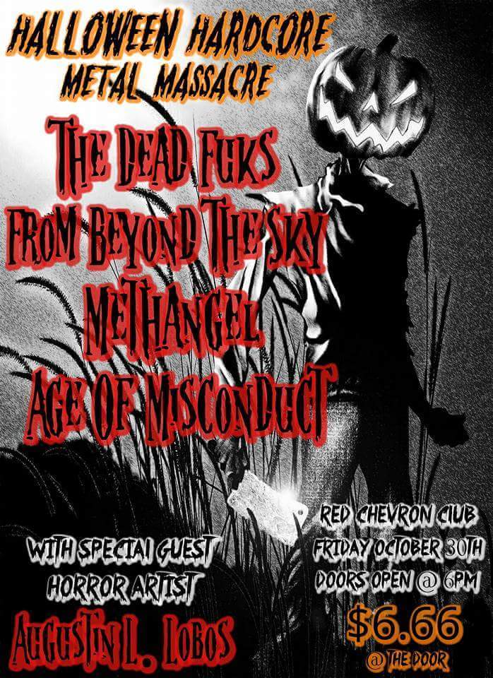 ageofmisconduct's tweet image. Don't miss AGE OF MISCONDUCT "LIVE" October 30th 2015 @ The Red Chevron Club $6.66 @ the door $5 in Advance