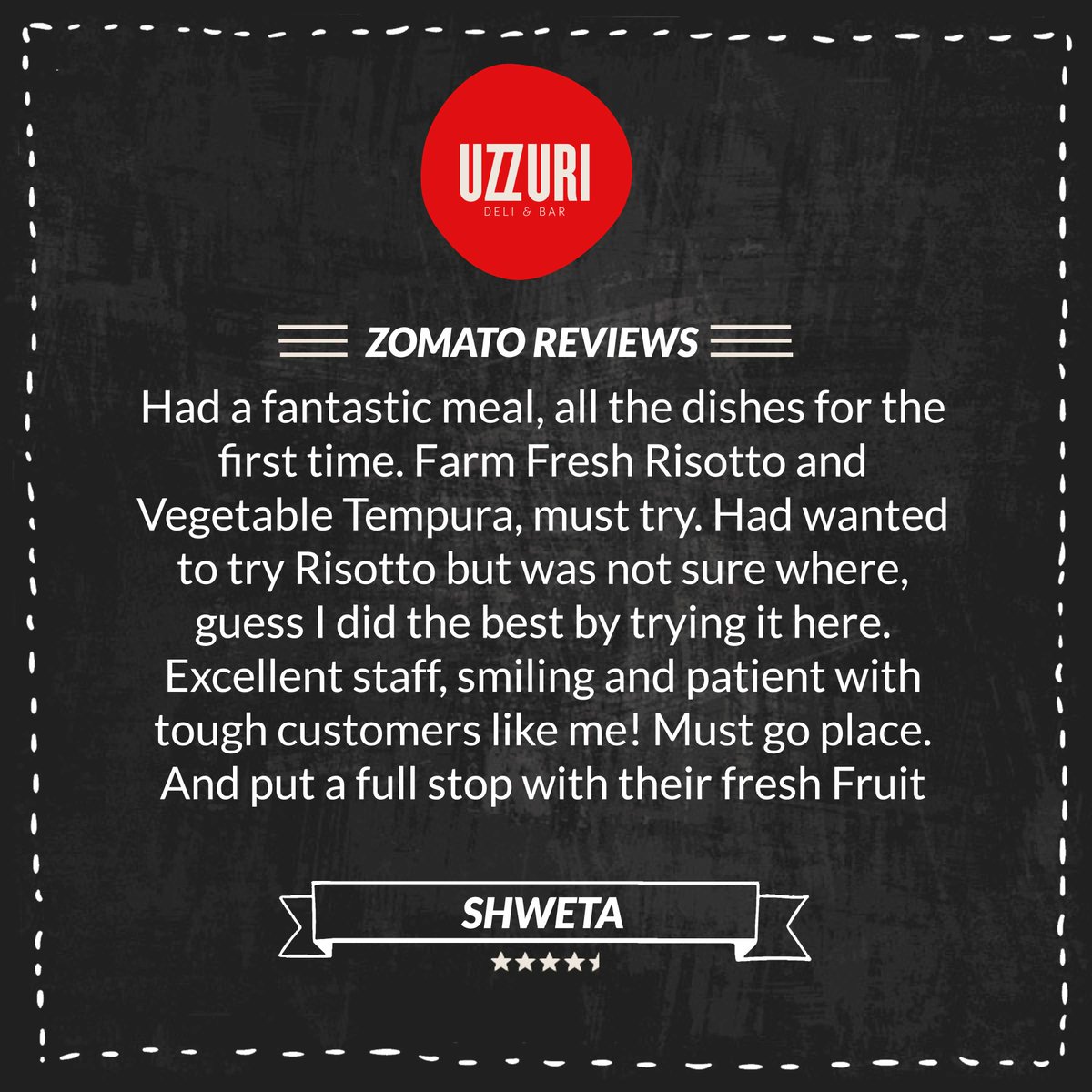 UzzuriDeli's tweet photo. Here's what our #Foodies have to say about our #Delicious #Food
Take a look!
#Uzzuri #Delhi
Call: 01143656516 https://t.co/VYb4Inw95L