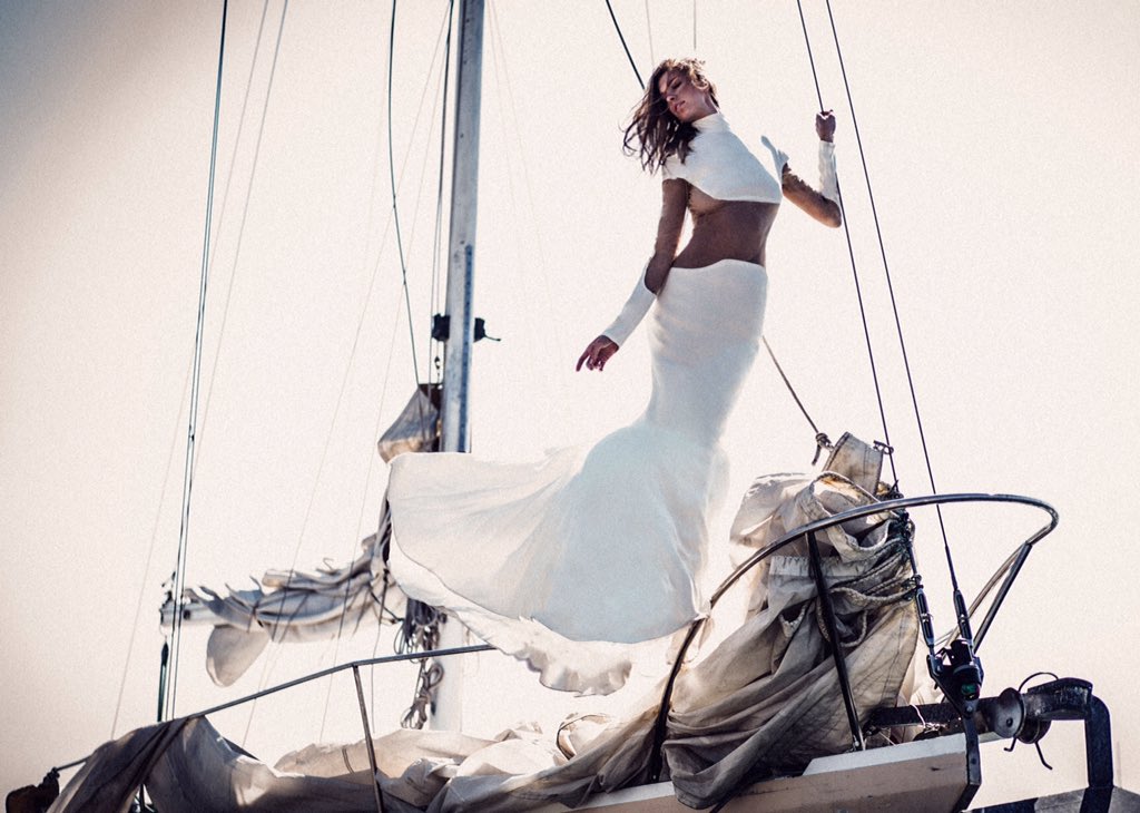 blakeMpatterson's tweet image. Love this amazing shot of my ivory mermaid dress in an editorial for Feminine Magazine. 🌊 #DesignerBlake