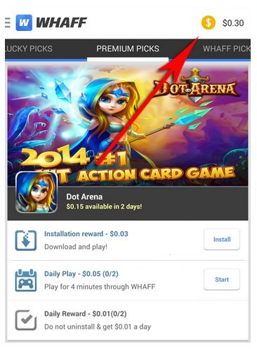 WHAFF Rewards bikin android anda menghasilkan uang $$$