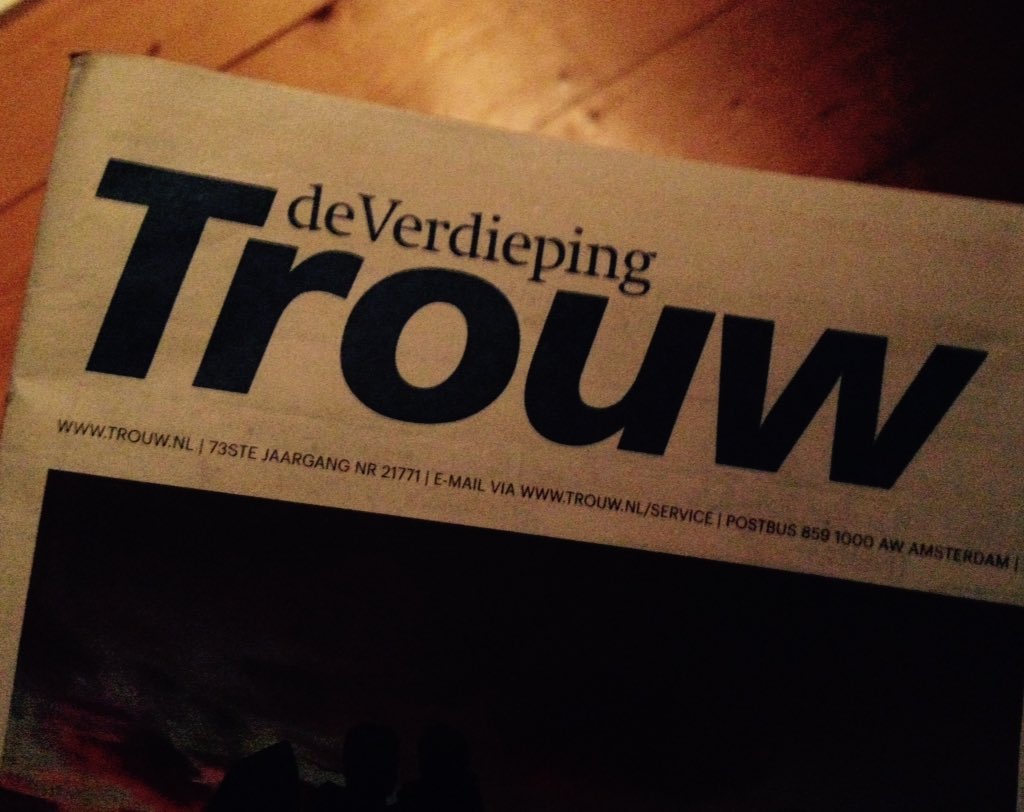 Tijd voor wat anders! #nieuwekrant #Trouw