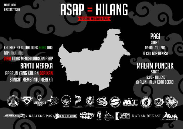 B2dc akan ikut serta dalam acara GALANG DANA untuk korban kabut asap di INDONESIA tanggal 1 november. mark your date