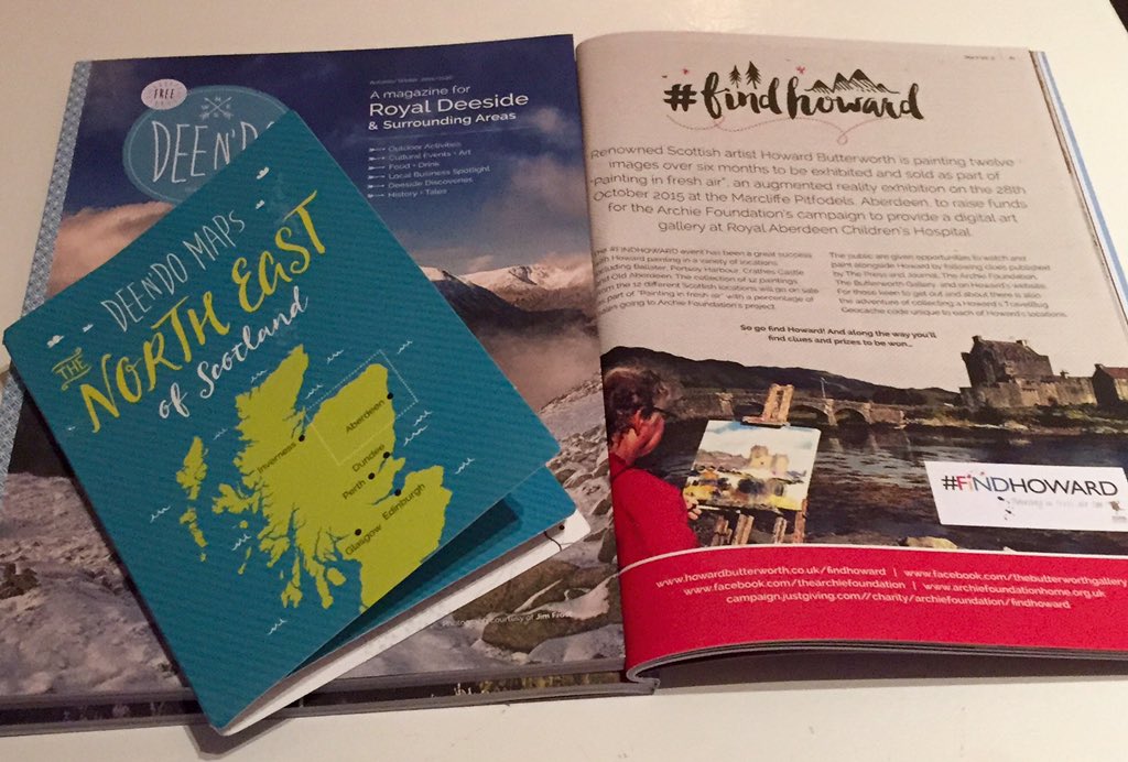 ButterworthArt's tweet photo. Thanks to @Dee_n_Do for the fab #FindHoward in the latest mag #maps will be at the gallery soon :) @ArchieAberdeen https://t.co/C9IzXjTc5K
