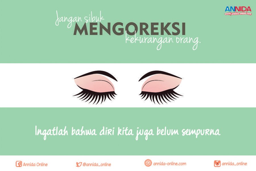 Annida_Online's tweet photo. Jangan Sibuk Menghabiskan Waktu Kita untuk Mencari Kesalahan dan Keburukan Orang Lain>>>> https://t.co/c7mt3YOzjU https://t.co/oqs4xWasuZ