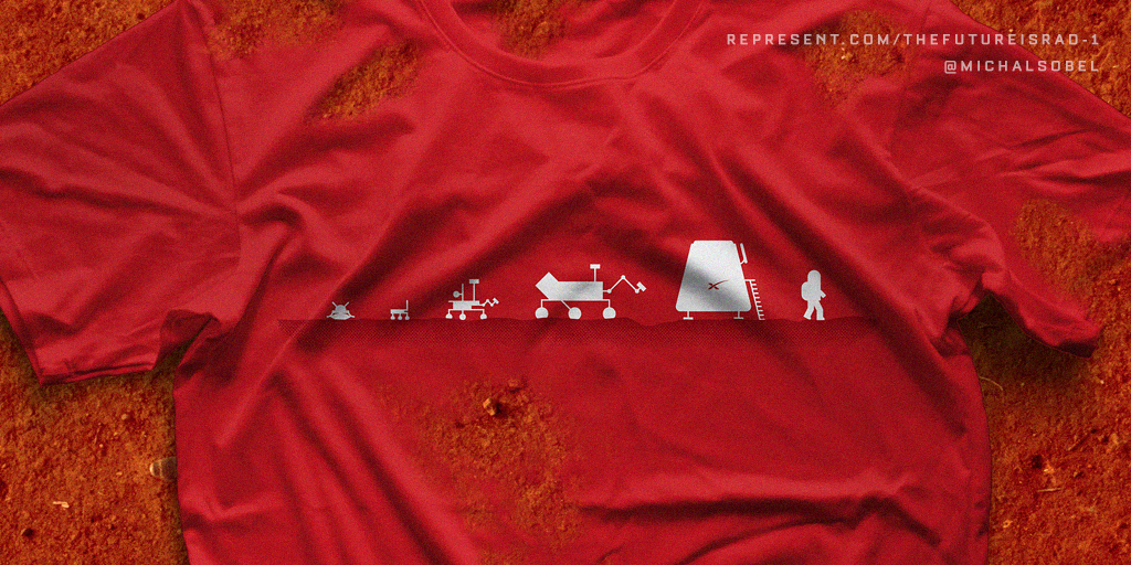 Get ready for your future trip to mars! Our friend <a href="/michalsobel/">Michal Sobel</a> has your outfit: represent.com/thefutureisrad…