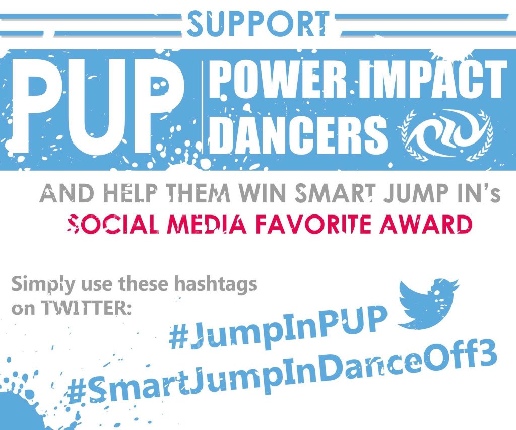 TedPylon's tweet photo. Suportahan natin ang PUP POWER IMPACT DANCERS!!! Mag-Tweet gamit ang mga sumusunod: #JumpInPUP #SmartJumpInDanceOff3 https://t.co/VbHBHi3fD4