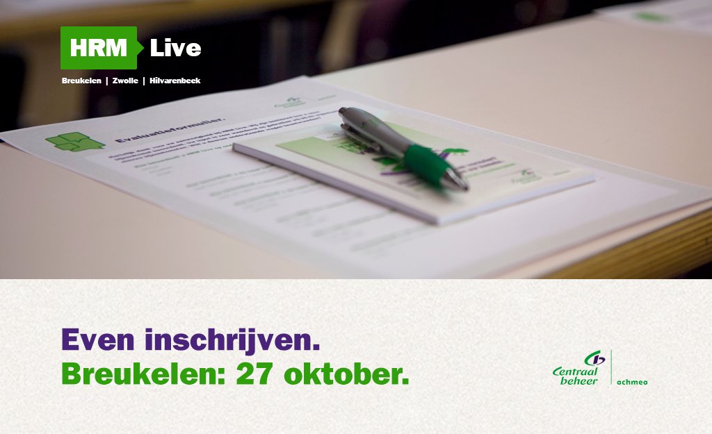 SvSchep's tweet photo. Nu aanwezig bij #HRMLive @centraal_beheer. Nog 2 interessante lezingen in t verschiet van @Voorzie en @jaapbressers! https://t.co/svg0bmJ368