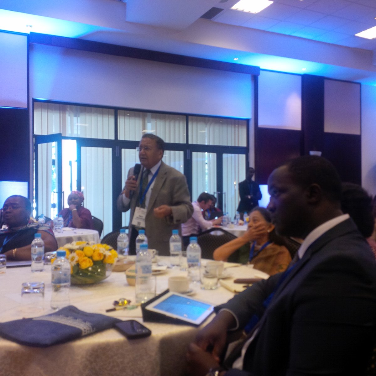 SheForumAfrica's tweet photo. We're following the Panel on "Ensuring Her Place in the world" moderated by @ToyinSaraki of @wellbeingafrica #AFP15 https://t.co/zLXo0iYbVw