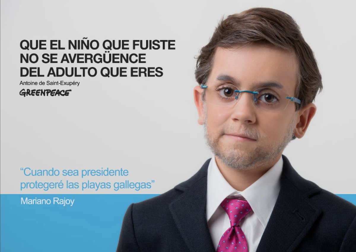 ElissaJbr's tweet photo. "Que l'enfant que tu étais n'ait pas honte de l'adulte que tu es" https://t.co/N6qeOGPfuz  #Greenpeace_esp #COP21 https://t.co/9hdP1AKR0a