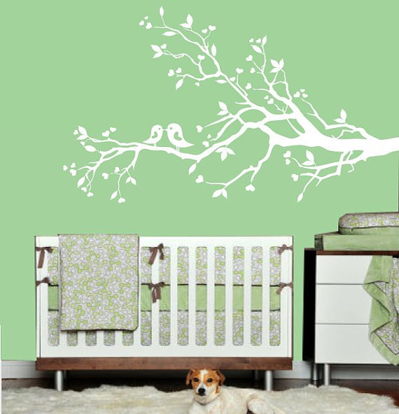 ModernWDecal's tweet photo. white tree branch - wall #decal with leaves birds and hearts nursery wall art https://t.co/rSN8ayYaEN #WallDecal https://t.co/hHF3mXoRP2