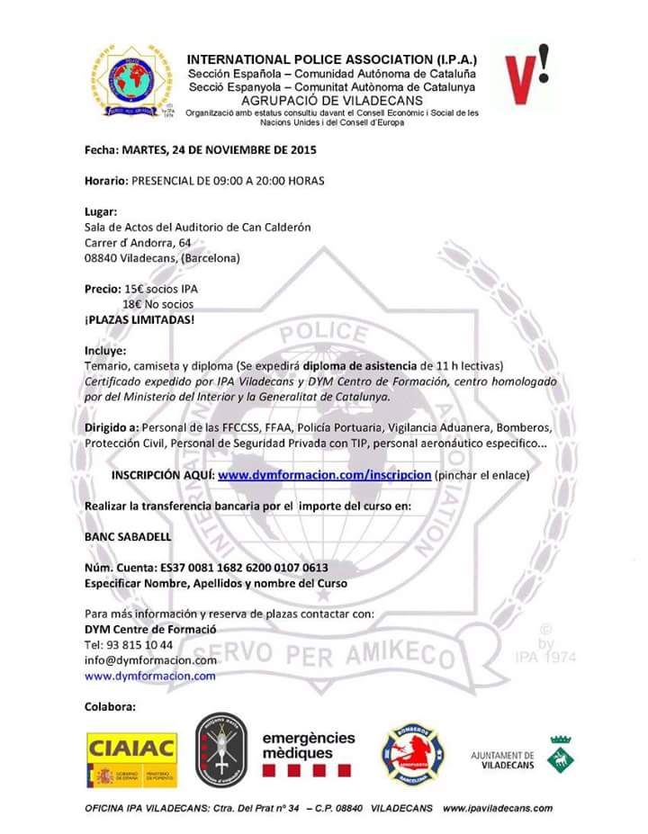 IPAViladecans's tweet photo. JORNADA FORMATIVA 
100% RECOMENDABLE
PLAZAS LIMITADAS
+ info: info@dymformacion.com
93 815 10 44 https://t.co/DVIvqcUB6H