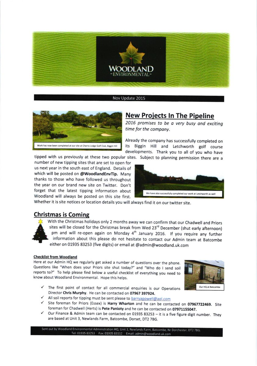 WoodlandEnvTip's tweet photo. Please find attached a copy of our #Novupdate. Many Thanks from Woodland's Admin Team. https://t.co/dtWeLnJwxh